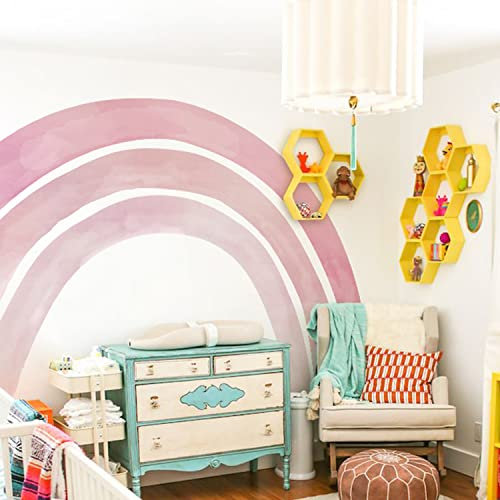 funlife Wandtattoo Regenbogen Groß 222x118cm, Selbstklebend Pastell Regenbogen Wand Kinderzimmer, Fabric Regenbogen Wandtatto für Babyzimmer Schlafzimmer, Rechter Halbregenbogen kinderzimmer deko