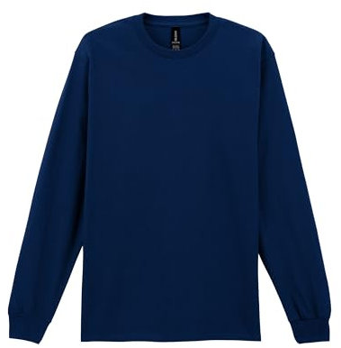 gildan Ultra Cotton™ Adult Long Sleeve T-Shirt T-Shirt Unisex Adult Navy Blue