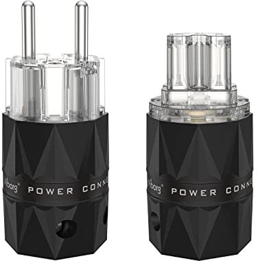 Viborg high end VE503R+VF503R schukostecker+Kaltgerätestecker Kupplungs Reinkupfer Rhodinierte für HiFi-Anwendungen hergestellt Werden