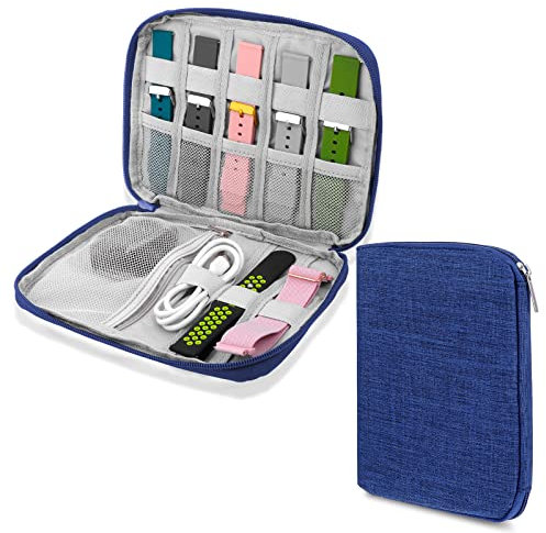 Cobee Uhrenarmband Aufbewahrungsbox, Uhrenarmband Organizer Tasche wasserdicht Uhrenarmbandhalter Smartwatch Band Organizer Uhrenarmbänder Tragetasche kompatibel mit Allen Uhrenarmbändern (Blau)
