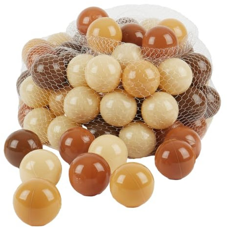 Bieco Bälle für Bällebad Chocolate Bliss | 100 Stück | Bunte Bälle | Bällebad Kinder | Bällebad Baby | Bällebad | Bällebad Bälle | Baby Ball | Ball Kinder | Spiele für draussen
