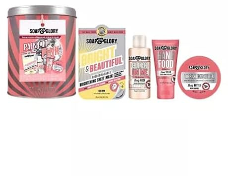 Soap & Glory – Paint it Pink Gift Set - Limited Edition for Christmas 2023 – Toiletry Gift Tin – Christmas Gift Box – Beauty Pamper Gift Collection