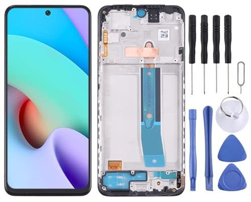 Pantalla LCD de teléfono móvil AMOLED Pantalla LCD y digitalizador Asamblea completa con marco para Xiaomi Redmi Note 11 4G 2201117TG Pieza de reparación