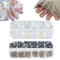 Symphonyw 3D Nail Charms, 2 Boxes Multi-Shape Aurora Bow Butterfly Nail Art Charms Nail Pearls Rhinestones Nail Gems for Nail Art Decoration DIY Crafts (B)