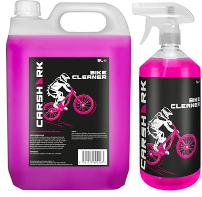 CARSHARK Bike Cleaner 1 Litre Spray with 5 Litre Refill, Suitable for All Types of Bikes