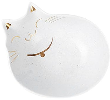 FRCOLOR Tazón De Cerámica para Mascotas Patrones De Gato Resistente para Gatos y Cachorros