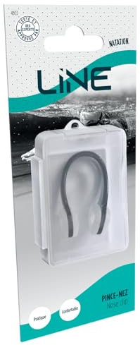 LINE 0029191 Nariz NATACIÓN-Pinza Nasal DE Silicona ETANCA, Unisex Adulto, Negro, tamaño estándar
