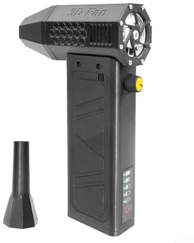 Jayruit Turbo-Jet-Ventilator, geeignet für die Reinigung von Outdoor-Ausrüstung, Autos, Computern, Tastaturen, Kameras, Pflanzen usw., 140.000 U/min, bürstenloser Handventilator, wiederaufladbar, mit