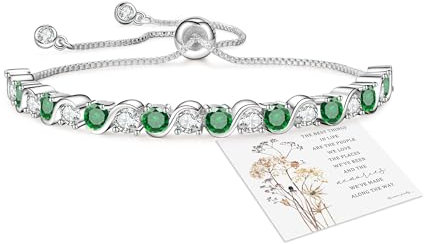 GEMAURA Tennisarmband für Damen Verstellbares Armband Silber 925 Damen 5MM Breit Armkette Damen Silber 925 mit Zirkonia Silberarmband Geschenke für Frauen Freundin Mama