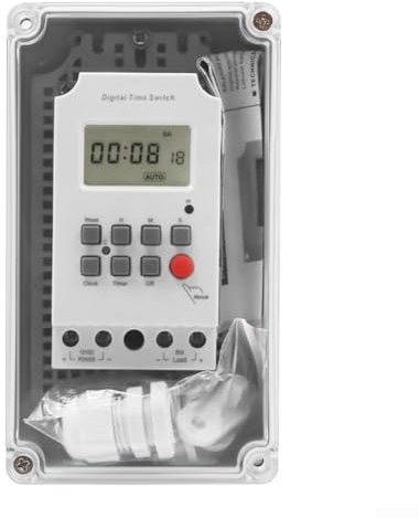 Interrupteur minuterie étanche IP66 pour extérieur avec contrôle précis des secondes, 25 A 220 VAC (25 A)