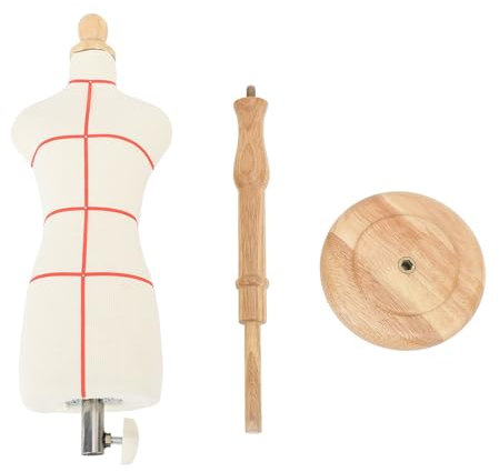 Weiblicher Schaufensterpuppen-Körper, weibliche Schneiderpuppe, Näh-Schaufensterpuppen-Körper, Stabiler Schneiderpuppen-Torso aus Buchenholz mit Ständer für die Präsentation von