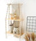 YCBTREE Wandregal Holz,Makramee Regal Boho Deko Hängeregal Handgewebte Schweberegal Wand Doppelschicht Hängeregal Für Wohnzimmer Schlafzimmer Badezimmer Balkon