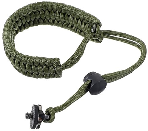 Yuanchu Camera Wrist Strap Lanyard, Adjustable Nylon Camera Wristband Straps with a 1/4 screw Quick Release Camera Hand Strap for Action Cameras Selfie Sticks Tripods Phone Mounts(Green)