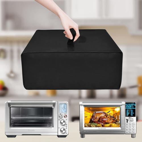 NUENSS-ROR Toaster Oven Cover for Breville BOV900BSS Smart Oven Air Fryer Pro and Nuwave Bravo XL Pro Air Fryer 30QT, Heavy Duty Thickened Cover Waterproof Dust-proof Countertop Oven Case (Black)