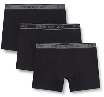 Emporio Armani Herren Core Logoband 3er Pack Trunk Trunks (3er Pack), Schwarz, L