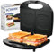 Bomann® Sandwichmaker | für viereckige Sandwichplatten | Sandwichtoaster mit Antihaftbeschichtung | Toaster Sandwichtoaster mit Backampel | Sandwich Maker bis zu 820 Watt | ST 6074 CB schwarz