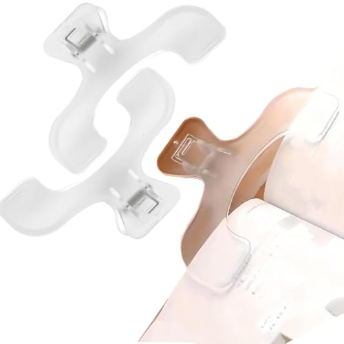 Lot de 2 pinces à livres transparentes, supports de page pour la lecture, supports de page pour la lecture, accessoires d'ouvre-pages pratiques