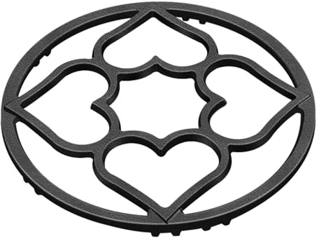 Acunny Anneau de wok en fonte, support de wok en fonte, support antidérapant pour ustensiles de cuisine intérieurs et extérieurs, plaques de cuisson, casseroles et machines à café