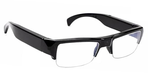 Smart HD Glasses with 1080P Video Hands Free Everyday Recording Eyewear Support Micro SD Ideal for Outdoor Adventures, Lectures & Travel SM13D，Unisex(128GB)