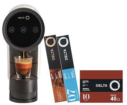 Delta Q Cafetera lconiQ Blanca+ 60 cápsulas - Cafetera de café de cápsulas
