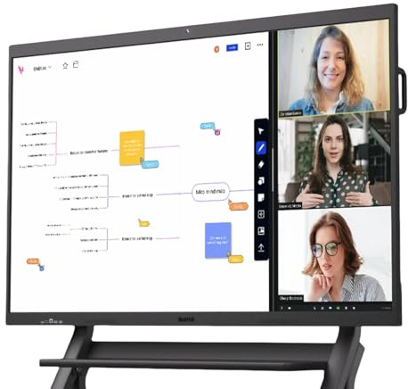 NearHub S65 PRO Interaktives Whiteboard 4K 65 16+128GB,Win11 Intelligentes Whiteboard mit Kamera+Mics+ Lautsprecher,Casting & Remote-Kollaboration, für Unterricht und Business(Mit Wandhalterung)
