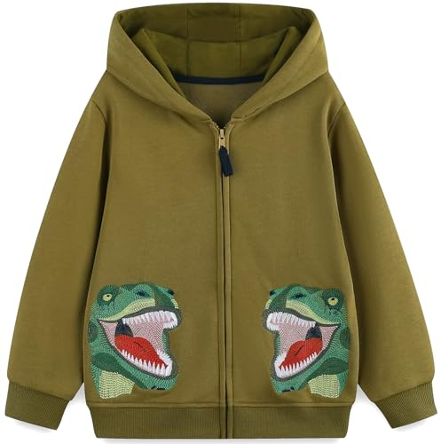 TEDD Boys Hoodies Zip for Kids Jumper Cotton Jacket Top Sweatshirts Long Sleeve T Shirt Casual Toddler Clothes Autumn Winter Tag Size 110 = 4-5 Years