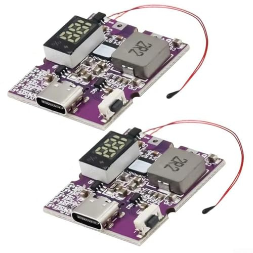 SiSinkal 22 5W Power Bank Modul 2er Set mit Digitalanzeige für verbesserte Leistung und Geräteschutz (C Digitalanzeige)
