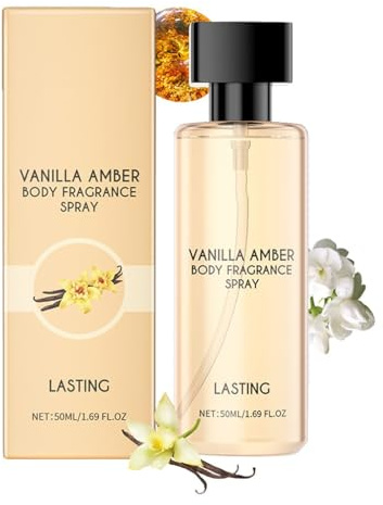 Vanille-Bernstein-Körperduftspray – Einzigartiger Süßer Duft, Vielschichtige, Langanhaltende Frische(2pcs)