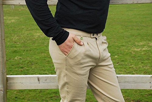 Rhinegold Men's Breeches-32-beige Rhinegold Mens Essential Breeches 32 Beige, Beige, 32W UK