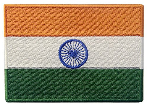 Indien-Flagge Bestickter Indisch Aufnäher zum Aufbügeln/Annähen