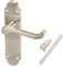5X Sets of Interior 170mm Door Handles - Brushed Nickel Lever Latch On Backplates