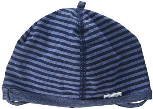 maximo Baby-Jungen 84500-017300, GOTS, Ringeljersey Mütze, Blau (Marine-Jeansmeliert-Ringel 4863), 41