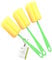 GADGET HERO Reinigungsbürste für Flaschen 3er Set - Flaschenbürste Schwamm - Spülschwamm für Gläser - kratzfreier Flaschenreiniger mit langem Griff - Flaschenschwamm - Babyflaschen Reiniger