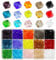 Wholesale 4mm Bicone Faceted Crystal Glass Beads for Jewelry Making, DIY Craft Beads for Necklace 15 Colors Mix Lot in Box (Total 1500pcs)