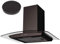 SIA CGH60BL 60cm Curved Glass Black Cooker Hood Extractor Fan and Carbon Filter