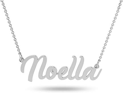 LeCalla Signature Personalized Customized Handwriting Signature Name Plate, Birth-Year, Initial-Year, Year-Number with Birthstone Necklace for Women Teen