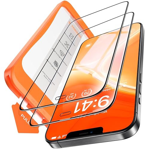 TORRAS für iPhone 12/12 Pro für Panzerglas Zertifizierung auf TOP Stoßfestigkeit Schutzglas iPhone 12/12 Pro Schutzfolie 9H+ Glas [1 sek Montage] Anti-Fingerabdruck, 2 Stück