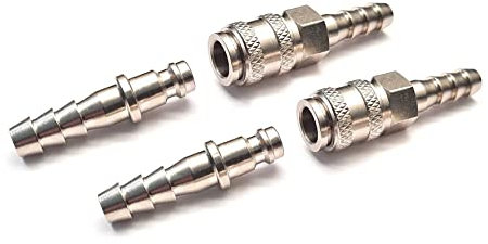 2 Sets of Inline Quick Release Coupling/Fitting For 8mm I/D Propane/Butane Gas Hose - Ideal for Gas BBQ - Patio Heater, Camping Gas Cookers