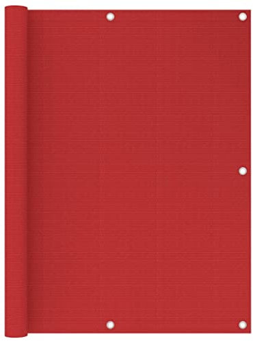 vidaXL Ecran de Balcon Brise-Vue Brise-Vent Store de Jardin Ecran de Protection Ecran d'Intimité Jardin Extérieur Rouge 120x300 cm PEHD