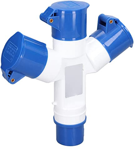 Industrial Socket Waterproof Electrical Connector 3 Way 16A Socket Junction Box for Workshop,Camping,Wharf,Agriculture,Yard,Caravan(HR-1013)