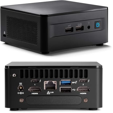 Intel NUC 11 Pro NUC11TNHi5 Tiger Canyon Home & Business Mini PC Mini Desktop Processore Intel® Core™ i5-1135G7 di 11a generazione Fino a 4,2 GHz Turbo, 4 core, 8 thread(8 G RAM, 256 G SSD)