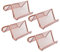 Hoshen Lot de 4 porte-cartes de visite en maille métallique - Pour bureau - Or rose