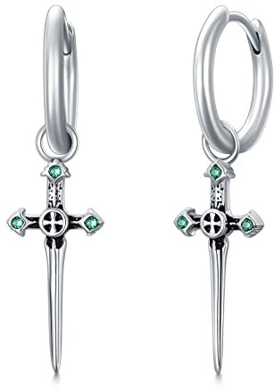 Sterling Silber Mittelalterliche Schwerter Dolch Ohrringe Messer Kreuz für Frauen Mädchen Jungen
