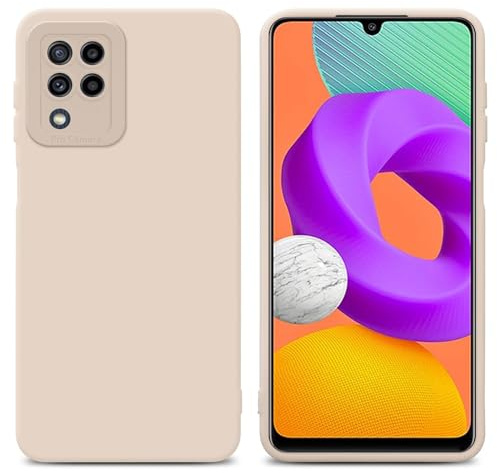 Cadorabo Hülle kompatibel mit Samsung Galaxy M22 M32 4G Schutzhülle TPU Silikon Case Liquid Design mit Kameraschutz Slim Kratzfest Gummi mit Rundumschutz Case Hülle für Galaxy M22 M32 4G in Rosa