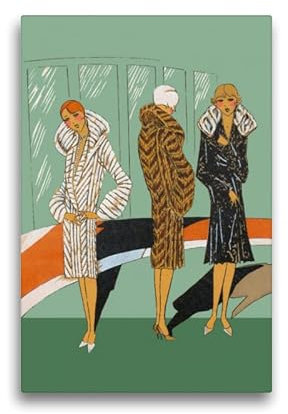 CALVENDO Premium Textil-Leinwand 30 x 45 cm Hochformat Vintage Vogue | Wandbild, HD-Bild auf Keilrahmen, Wanddekoration, Kunstdruck von Peter Balan