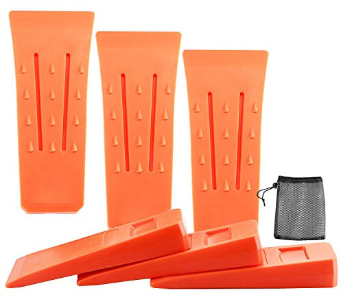 VonLux Kettensägen Fällkeil Set, 6 Stück Forstkeil Baumkeile, ABS Kunststoff Holzspaltbaum Schneidekeil, HolzfällerzubehörWerkzeuge, Baum-Fällkeil zum Kontrollierten Fällen von Bäumen