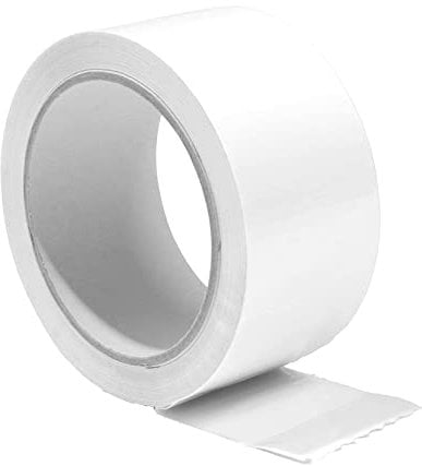 isupli 1 x White Parcel Packaging Tape 48mm x 66m Heavy Duty Adhesive Ideal for Packing Boxes Moving House and Shipping Supplies