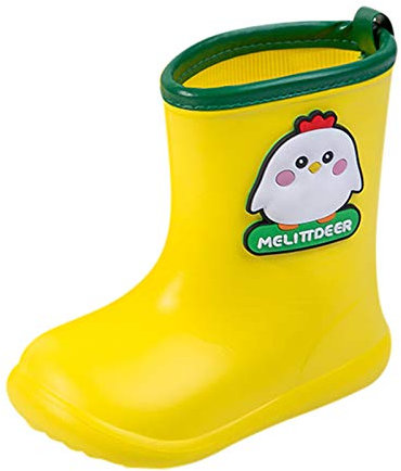 Cartone animato Scarpe Pioggia Bambino Stivali Ragazza Bambino Di Gomma Impermeabile Ragazzi Pioggia Infanzia Scarpe primi primi passi 10 Mesi, giallo., 3 Jahre