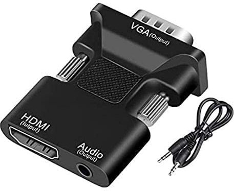 YOPY HDMI to VGA Adapter, HDMI Female to VGA Male Converter with Full HD 1080p Audio Video Output, For TV Stick, Xbox, Roku, Computer, Laptop, PC, Monitor, Projector, Chromebook