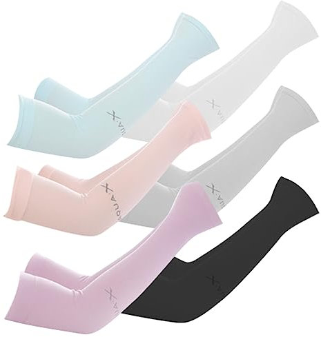 Regulermangas Anti-UV de Enfriamiento, Protección Unisex para Brazos, 6 Pares Antideslizantes para Deportes, Transpirables para Codos